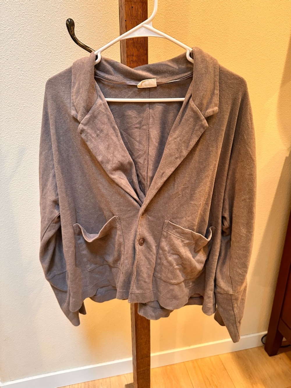 Pact Heather Mauve Travel Blazer